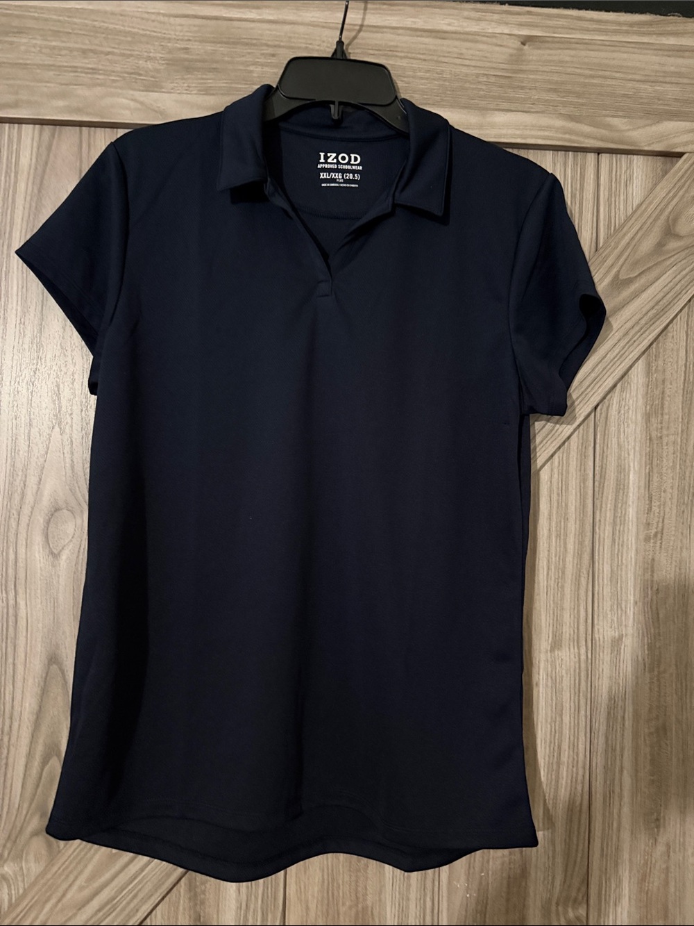 Izod Navy Short Sleeve Girls Polo